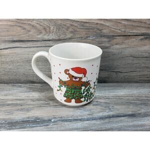 Christmas Bear Santa hat Coffee Mug
